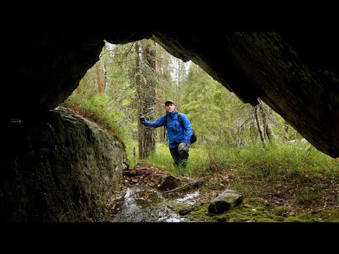Rain in the October Forest, Finding Shelter in a Cave