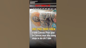 In tranh Phật giáo Đức Phật ngồi thiền trên hoa sen chất liệu Canvas - In Kỹ Thuật Số Since 2006