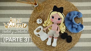 Bebé Alicia en el País de las Maravillas. Amigurumi a Crochet (Parte 3) Vestido y Delantal