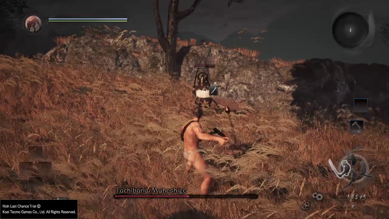 Nioh - Tachibana Muneshige at Level 1 No Rolling or Blocking