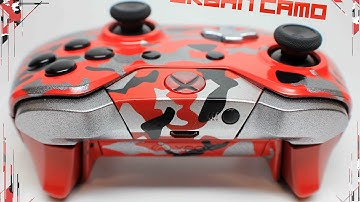 Red Urban Camo XBOX ONE Custom Controller Hand Airbrushed by ProModz.com