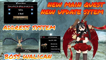 toram online - new main quest (mq) boss walican & new update sytem land address review - yusagi