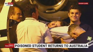 澳洲來台男大生老鼠藥中毒搭專機抵布里斯本 家屬感謝各方協助[影]