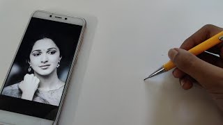 Drawing Of Kiara Advani From Shershaah