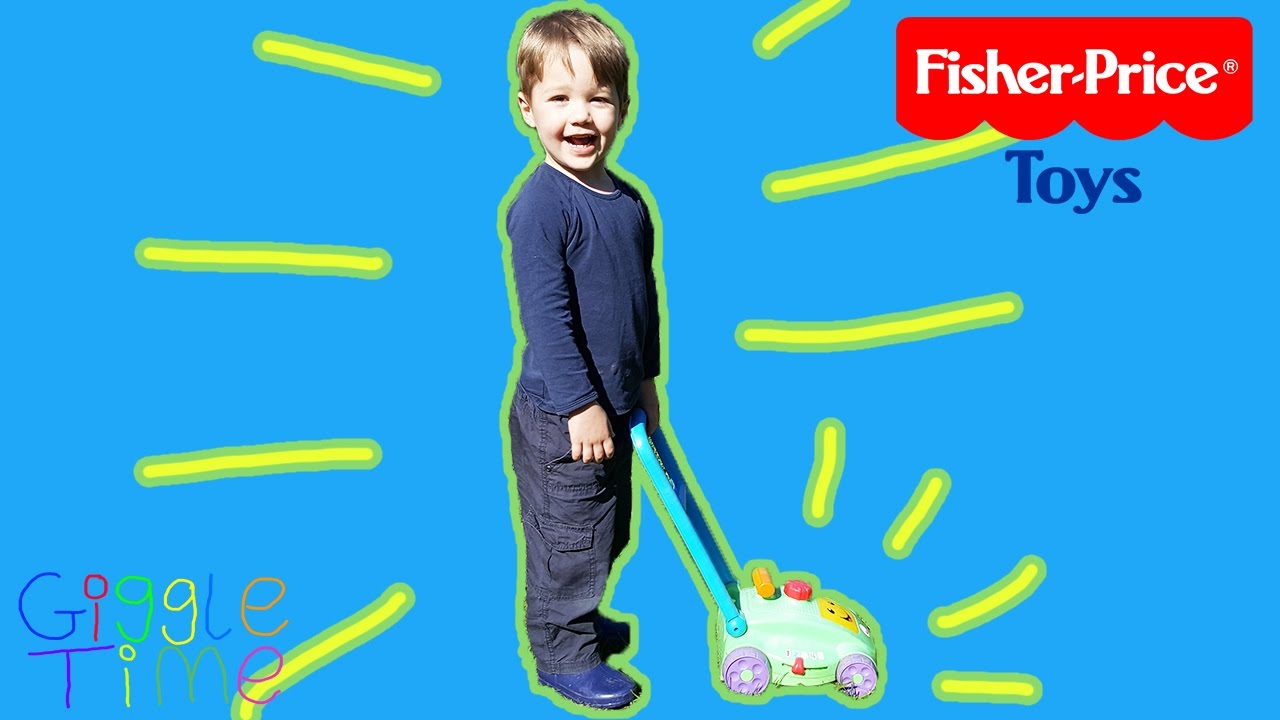 Игрушка Газонокосилка Аферисты Fisher Price Этапы газонокосилка! Giggle Время Family Fun Дети Видео!
