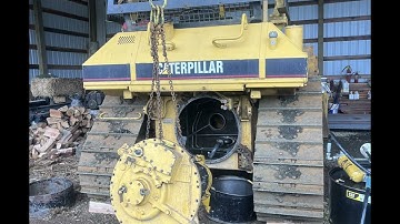 The Secret to Removing a BullDozer Transmission. #Caterpillar #bulldozer #fieldtechnician