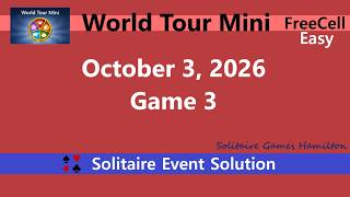 World Tour Mini Game #3 | October 3, 2026 Event | FreeCell Easy screenshot 4