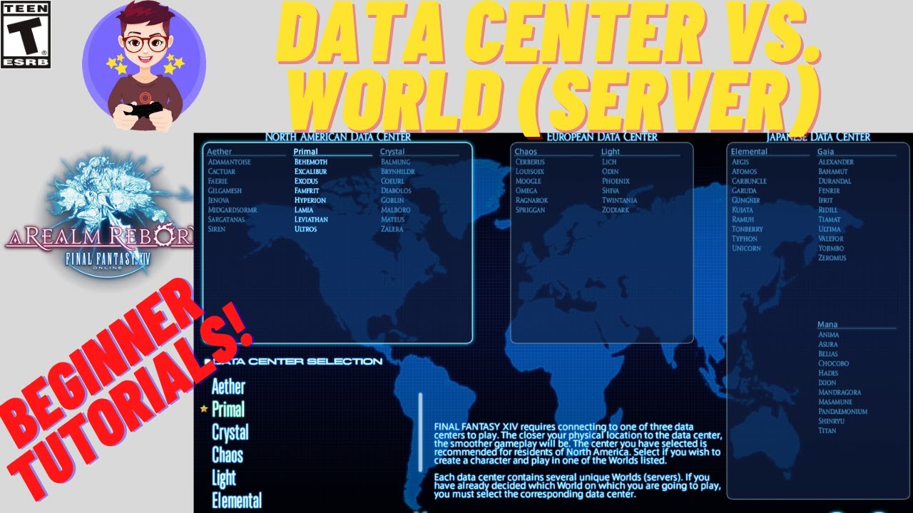 Majroe elektronisk Hals Final Fantasy XIV: Choosing a Data Center and World - YouTube