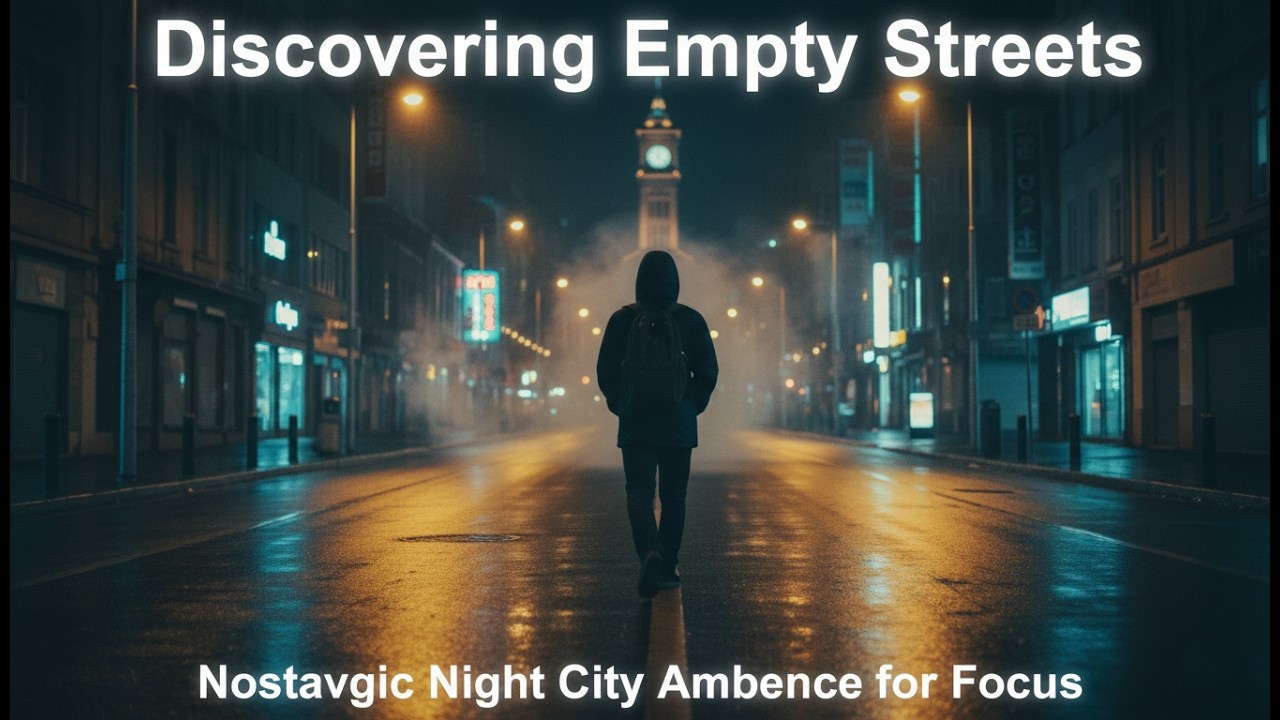Discovering Empty Streets  Nostalgic Night City Ambience for Focus