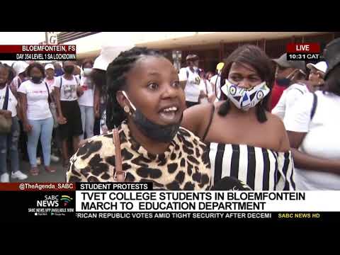 Student Protests | Motheo TVET College students in Bloemfontein march to education department