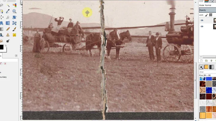 Fixing A Torn Picture With GIMP