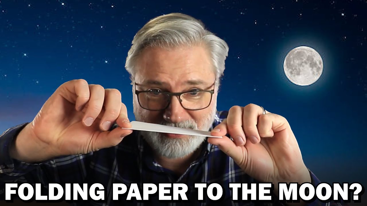 Will folding paper 40 times go to the moon?