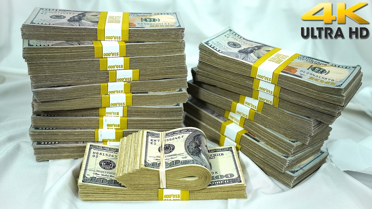 Millionaire Withdraws $200,000 Cash From The Bank ASMR Visualization ...