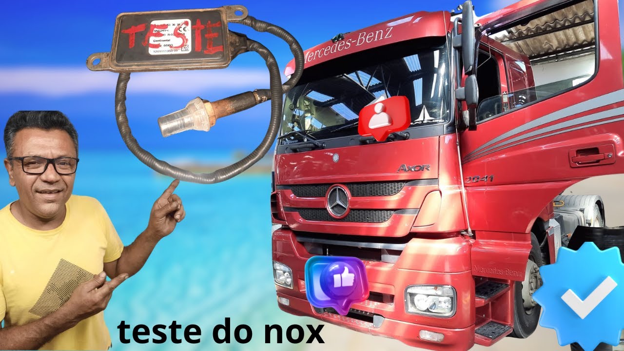 como testar sensor NOX simples e rápido AXOR Mercedes-Benz