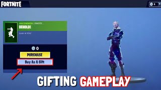 FORTNITE GIFTING RELEASE DATE SOON! (Live gameplay of gifting process)