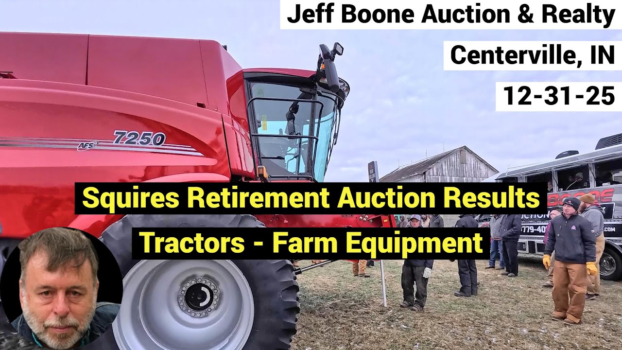Auction Results - Squires Farm Retirement Equipment - Case IH Tractors | Combine - Boone 12-31-25