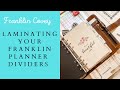 Franklin Covey - How to make planner dividers DURABLE - Laminating Dividers for long lasting use.