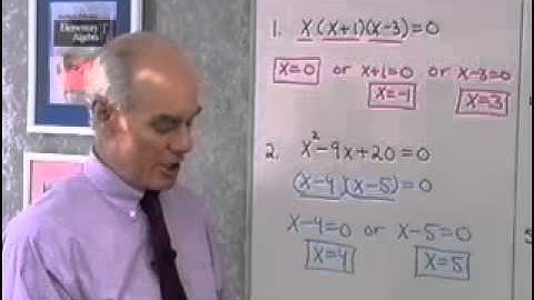 Solving Equations by Factoring: Mini-lecture by Mr. McKeague