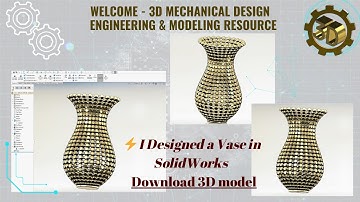 ⚡ I Designed a Vase in SolidWorks  | Download  3D model