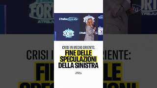 Qualcuno ha provato a sfruttare la crisi in Medio Oriente contro il nostro Esecutivo, ma ha fallito.