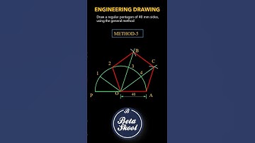 Draw a regular Pentagon using General Method | Method 5 | Beta Skool #engineeringdrawing