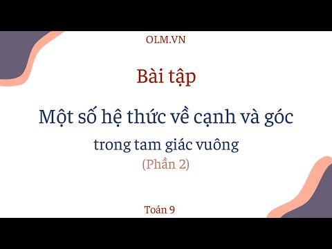 Video Bài tập: Một số hệ thức về cạnh và góc trong tam giác... - youtube