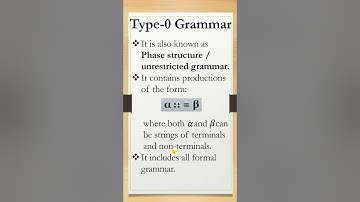 Type 0 Grammar | Compiler |#futurecareeducation  #grammar #programminglanguages #type0