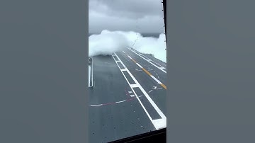 Massive Wave Slams Nimitz Carrier Deck in Brutal Storm 🌊⚡
