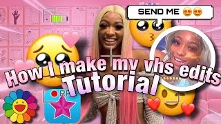 HOW I MAKE MY VHS EDITS TUTORIAL 💜‼️( PAID FOR VELOCITY ON VIDEO STAR AND USING RAREVISIONVHS 💕