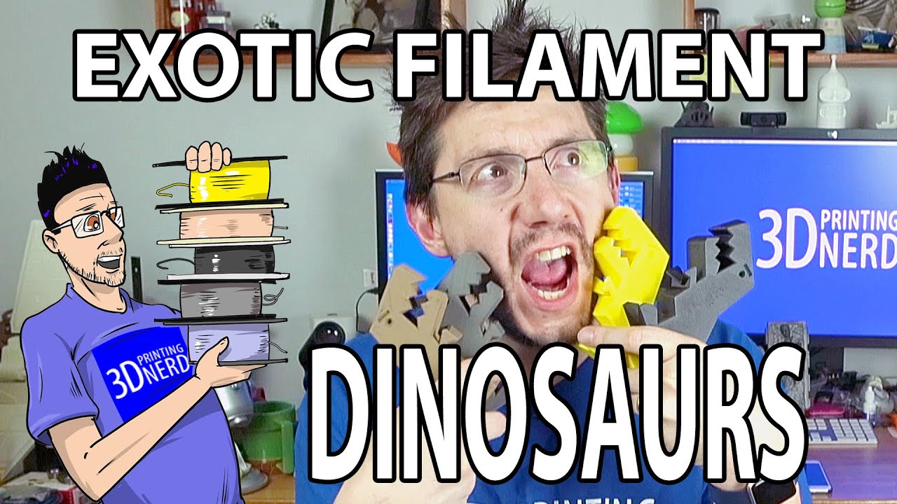 3D Printing Dinosaurs! Carbon Fiber, Stainless Steel, Bronzefill filaments!