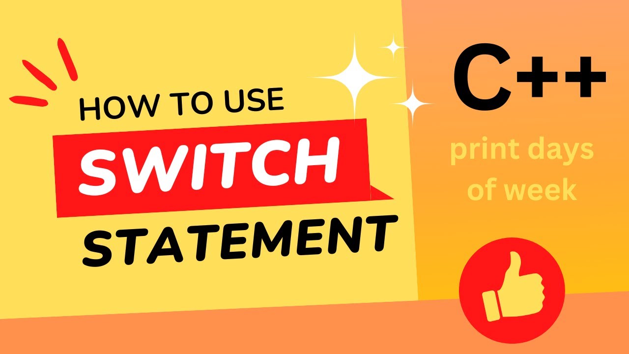 how to use switch statement in c++ language - YouTube