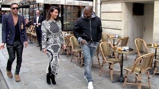 EXCLUSIVE - Kim KARDASHIAN and KANYE West in LOVE in PARIS