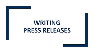 Writing Press Releases
