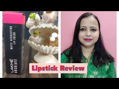 Lakme Absolute Matt Revolution Lip Color lip swatch and review// Pink lipstick