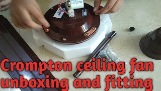 crompton hill briz ceiling fan - 1200mm fitting process #fan #cromptonfan