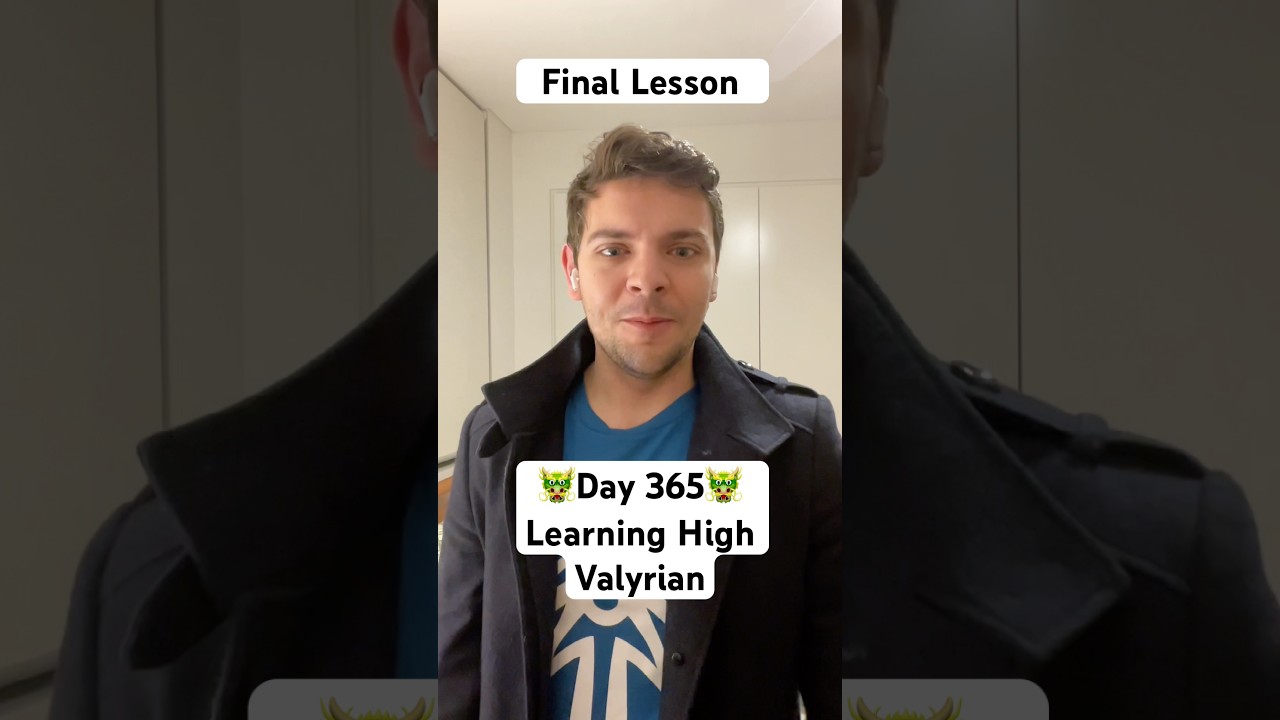 Learning High Valyrian with Callum (Day 365) #gameofthrones #got #languagelearning #fantasy #books