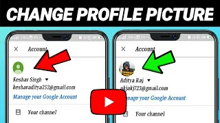 Change Youtube Profile Picture On Android Or Ios 2022 | Youtube Pe Profile Picture Kaise Lagaye