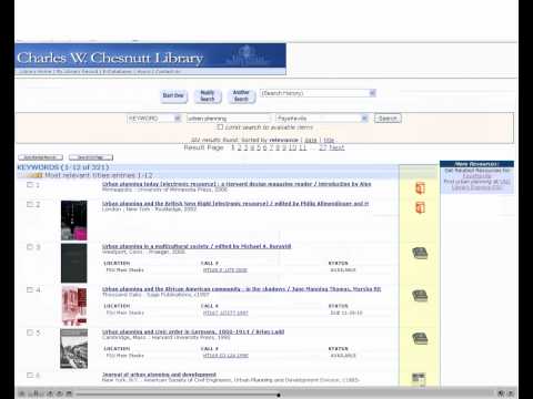 Charles Chesnutt Library Website Video Tutorial