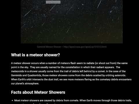 Video: Wat Is Een Meteorenregen?