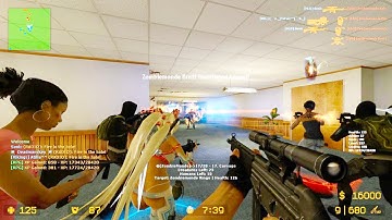 Counter Strike Source - Zombie Riot Mod online gameplay on Grimoffice Map