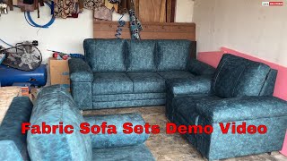 fabric sofa sets demo video, premium fabrics sofa set