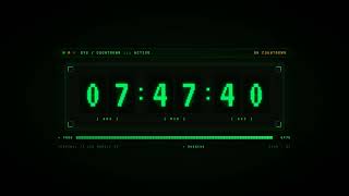 🟢 8 Hours Timer · LED Terminal Aesthetic · Study / Focus / Sleep Countdown