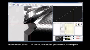 How to measure Helix, Primary and Secondary Land Width on an End Mill?