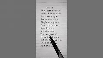 Jay Sean Ride It Lyrics Shorts 