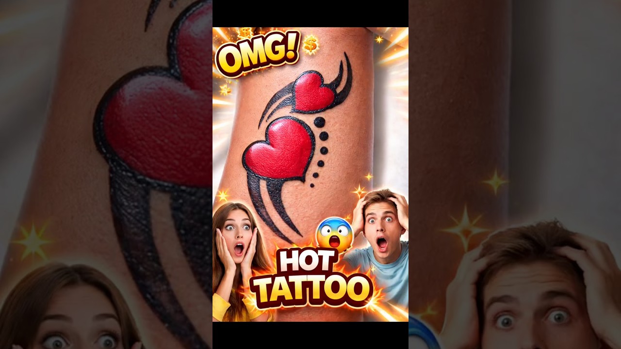 3D Heart Tattoo 😱 | Aisa Tattoo Dekhkar Sab Shock Ho Gaye🔥Hashtags: