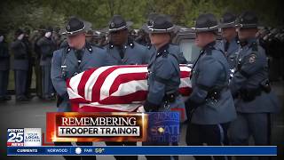 ‘Showed the highest form of service’: Thousands say goodbye to fallen Mass. Trooper Kevin Trainor