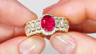 Unheated Mogok Jedi Ruby Ring at 2.46 carats by Kat Florence KF08193