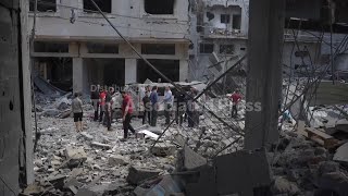 Israeli strike destroys house in central Gaza refugee camp, residents say