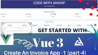 Vue.js HTML5 Invoice App in visual studio code using vue3 | How to make an invoice app in vue.js