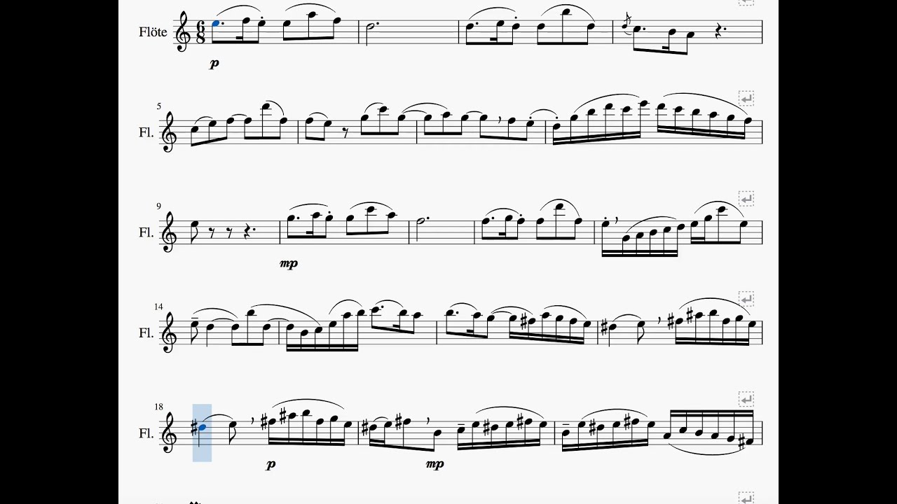 Siciliano, BWV 1031 (J.S.Bach) Duet for Flute & Guitar Backing